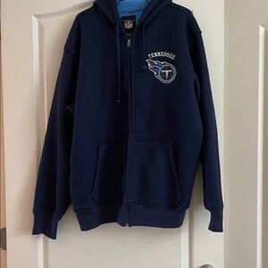 NFL Navy and Light Blue Zip-Up Hoodie